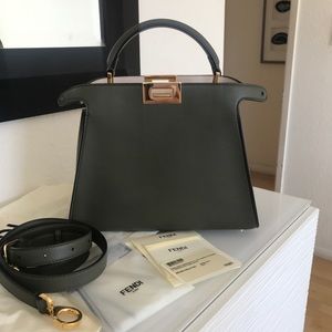 SOLD Fendi Peekaboo Essentially Olive gold hw